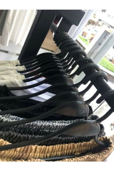 Kampo Lilabebe Kıyafet Askısı Plastik Kırılmaz Siyah 12 Adet - 2