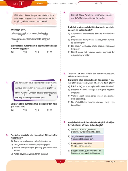 Motivasyon 8. Sınıf Türkçe Soru Bankası - Resim 3
