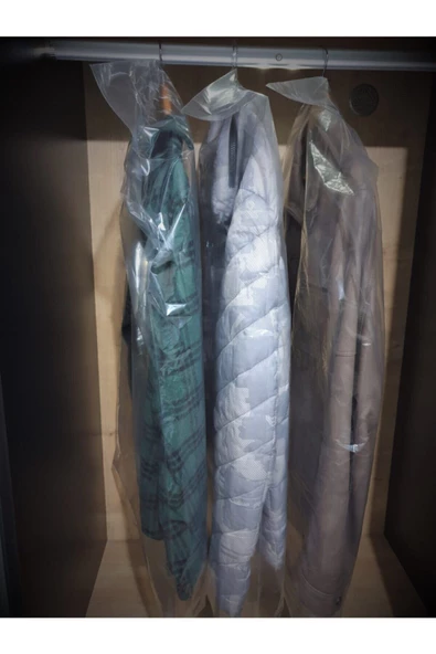 YİĞİT TİCARET Askılı Takım Elbise,ceket,kazak,tshirt Naylon Poşeti - Kıyafet Koruma Kılıfı - 60x90- 15 Adet - 3