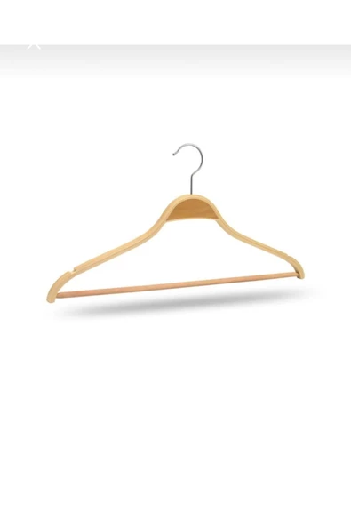 Askıcı Ahşap Askı Gömlek Pantolon Askısı 6 Adet Presli Askı