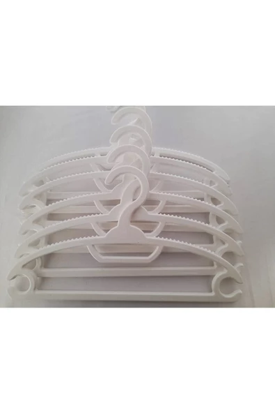 Gondol Pink Pazar Çocuk Kıyafet Askısı Bebek Kıyafet Askısı 24 Adet Beyaz Fma889977 - 3
