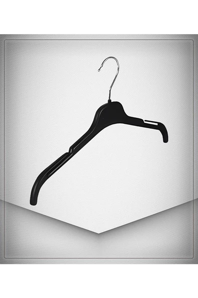 sedef askı 42 Cm Siyah Elbise Gömlek Bluz Tunik T-shirt Askısı Ec Serisi Çift Taraf Dolgulu 30 Adet - 2