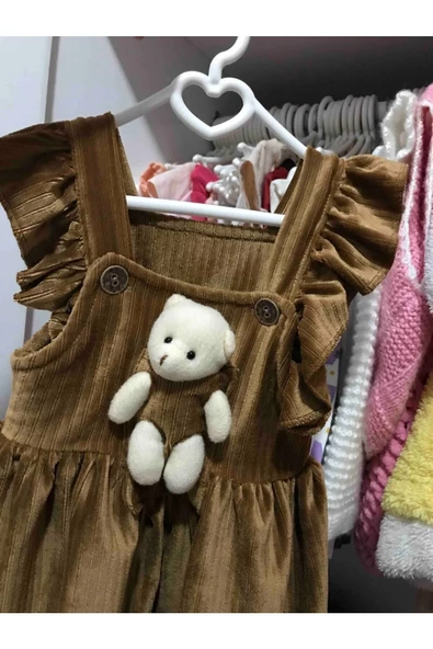 Askıcı Bebek Elbise Askısı 12 Adet Kalpli Beyaz Bebek Kıyafet Askısı - 3