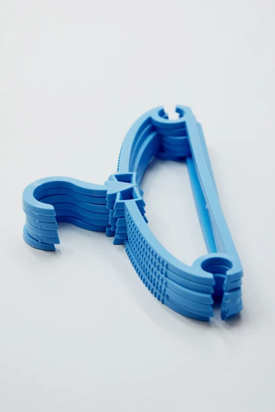 Askıcı Doğa 24 Adet Bebek Askısı Çocuk Kıyafet Askısı Mavi Fiyonk Ask - Resim 2