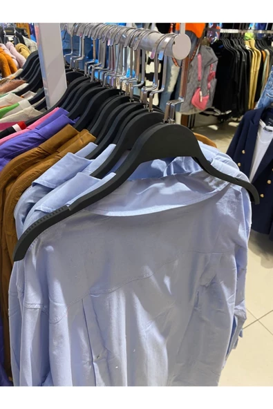 Askıcı 10 Adet Mat Kaplama Lüks Kanca Showroom Askısı Soft Touch Askı - 2