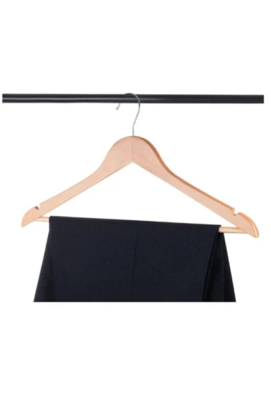 pinokyom Ahşap Askı Kıyafet Ve Elbise Askısı 12 Adet 1. Kalite - Resim 3