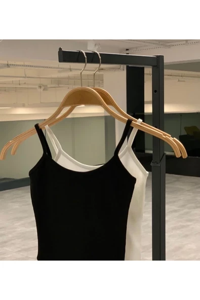 Askıcı Ahşap Askı Gömlek Pantolon Askısı 6 Adet Presli Askı - 3