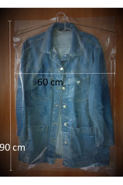Askıcı Elbise Poşeti - 60 X 90 Cm Koruyucu Naylon Torba 50 Adet - 2