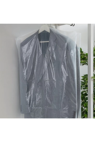 Askıcı Elbise Poşeti - 60 X 90 Cm Koruyucu Naylon Torba 50 Adet - 4