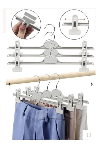 Askıcı Mandallı Askı Beyaz 20 Adet Çocuk Askısı Pantolon Ve Etek Askısı Bebek 28 Cm - 4