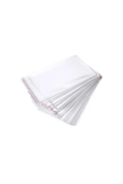 Liva Şeffaf Bantlı Jelatin - Yapışkanlı Poşet - 250 Lik Paket - Ebat 40x45+5 - 2