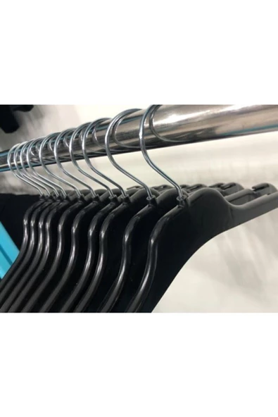 Askıcı 5 Adet Plastik Elbise Askısı Çentikli Döner Başlıklı Kıyafet Askı 42 Cm