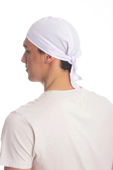 Askıcı Beyaz Doktor Hemşire Aşçı Cerrahi Hastane Bone Bandana 2 Adet - 4