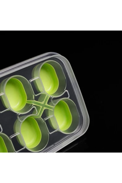 Askıcı Yapışmaz Silikon Bas Çıkar Buzluk Buz Kalıbı 2 Adet - 4