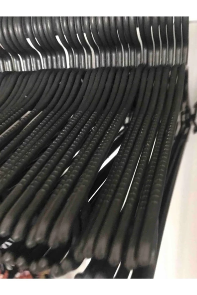 Askıcı Elbise Askısı Fular Askısı Gömlek Tişört Askısı Kırılmaz 6 Adetli Set Siyah - 3