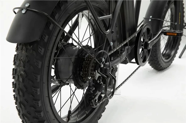 BİSAN E-FOLDING F2 ELEKTRİKLİ KATLANIR BİSİKLET 43CM MD 20 JANT 7 VİTES HAKİ SARI - 3