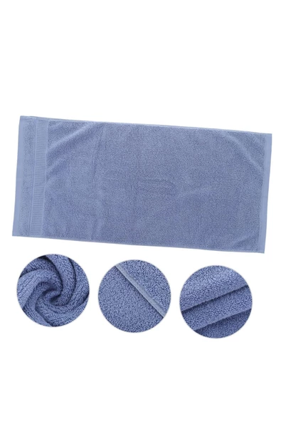 Askıcı Mavi Banyo Havlusu | 70x140 Boyutlarında %100 Pamuk Havlu - 2