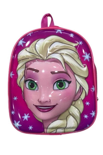 Çanta&Çanta Kız Çocuk Pembe Frozen Elsa Kabartmalı Kreş Ana Sınıfı Çantası