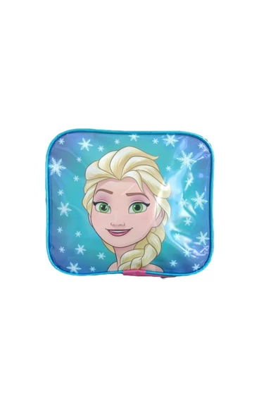 Furkan Mavi Kabartmalı Elsa Frozen Okul Çantası 3 Gözlü Beslenme suluk Hediyeli - 4
