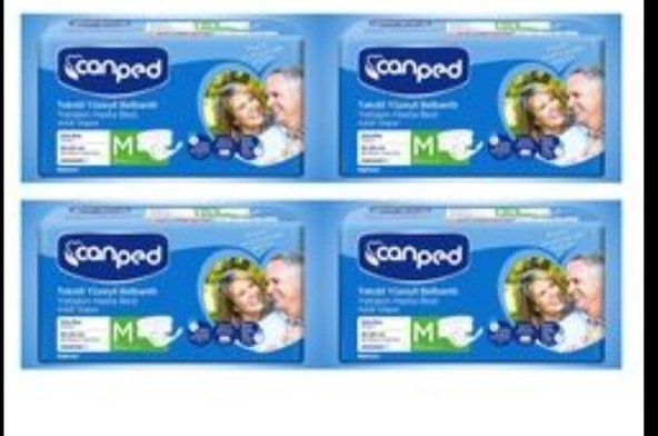 CANPED BELBANTLİ TEKSTİL YÜZEY 30 LU  MEDİUM 4 PAKET