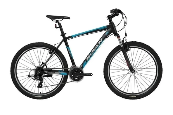BİSAN MTX 7050 ERKEK DAĞ BİSİKLETİ 43CM V 26 JANT 21 VİTES MAT SİYAH MAVİ