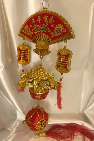 Feng Shui Ejderha Yılı Abajur Budha Buda Sokak Süsü Çin Feneri Japon Feneri Tak Koruyucu Hayat Ağacı - Resim 3