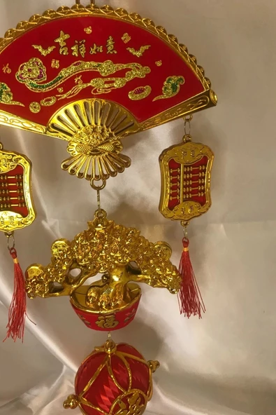 Feng Shui Ejderha Yılı Abajur Budha Buda Sokak Süsü Çin Feneri Japon Feneri Tak Koruyucu Hayat Ağacı - Resim 4