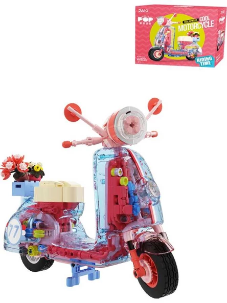 Jaki Maker Pop Süper Havalı Motosiklet -JK8325-3 (552 Parça) Oyuncak Yapım Seti