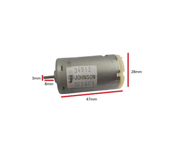 JOHNSON 17V 19000 RPM DC Motor - Resim 2