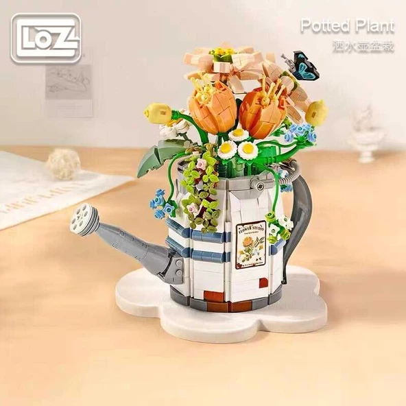 Loz Mini Blocks - Watering Pot Flower Pot Building Bricks Set LZ1936