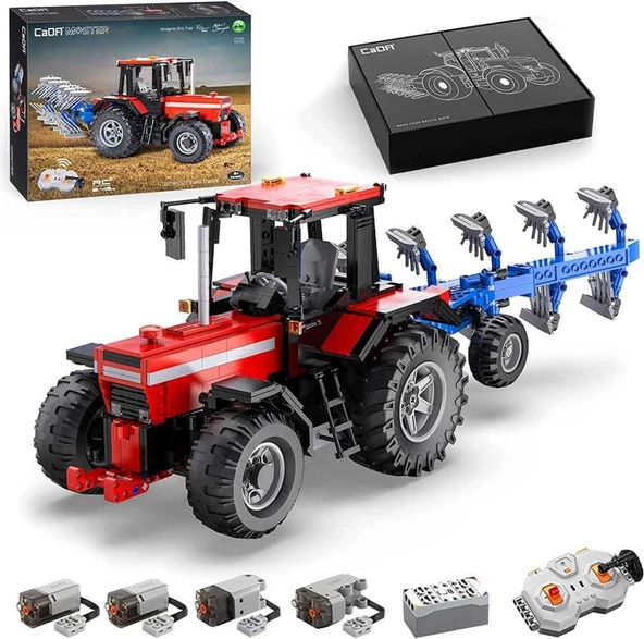 CaDA C61052W 1675PCS MOC Technical Farm Tractor 117 RC Car Building Blocks Toy Set