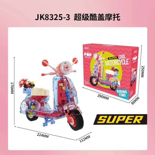 JAKI JK8325-1 Super Sweetheart Motorcycle Transparent Version