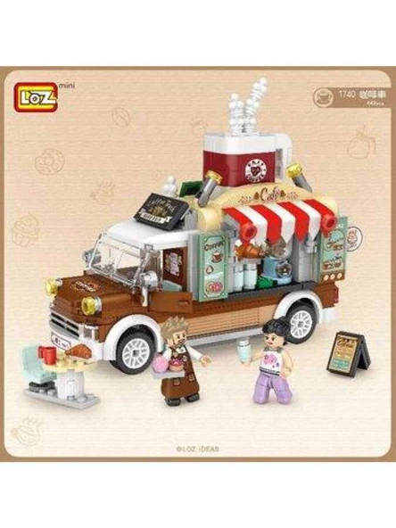 Loz Mini Blocks - Coffee Car Building Bricks Set 14 cm LZ1740