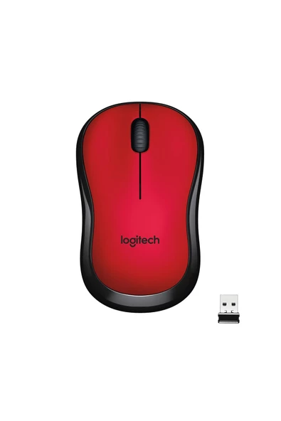 logitech  M220 Sessiz Kompakt Kablosuz Mouse  Kırmızı