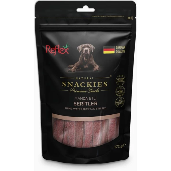 Reflex Snackies Manda Etli Şerit Kurutulmuş Et Köpek Ödülü 170gr