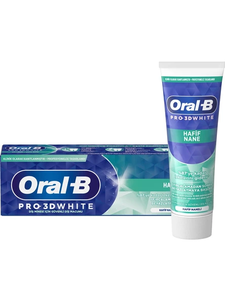 Oral-B Pro 3d White Hafif Nane Diş Macunu 75 Ml 2 Adet + Oral-B Diş Fırça Ultrathin Exstra Yumuşak 2'li Diş Eti Bakımı - 5