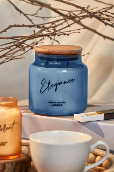 Selka Home - Pearl Cam Tasarım Kokulu Turuncu Candle Mum - 7