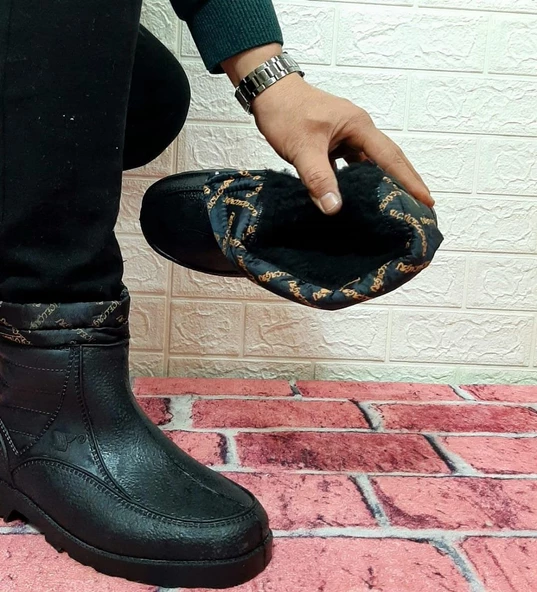 Çağrı Yaldır İçi Kürklü Fermuarlı Su Geçirmez Kar Botu Plastik - 6