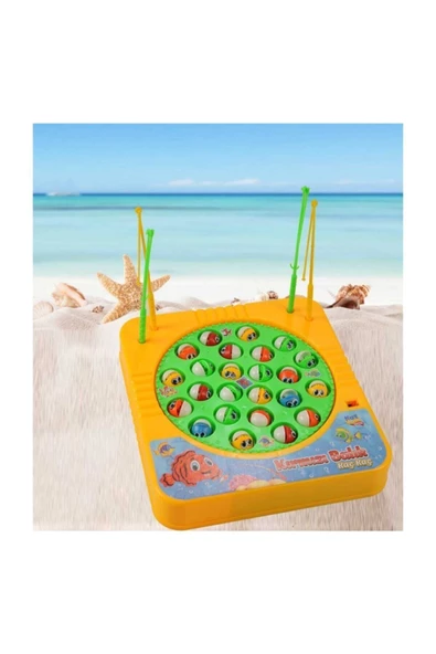 Kırmızı Balık Kaç Kaç, Pilli, Müzikli Balık Yakalama Oyunu 24 Balık 4 Oltalı - 5