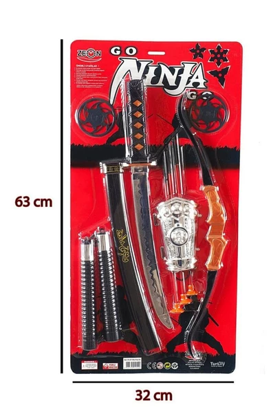 Oyuncak Savaşçı Oklu Ninja Kılıç Seti 10 Parça - 4