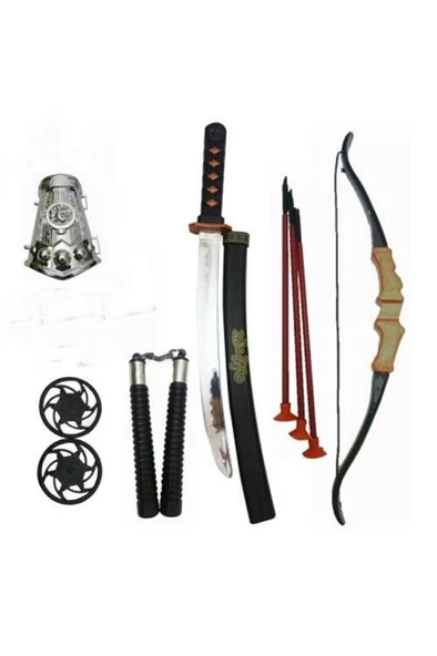 Oyuncak Savaşçı Oklu Ninja Kılıç Seti 10 Parça - 2