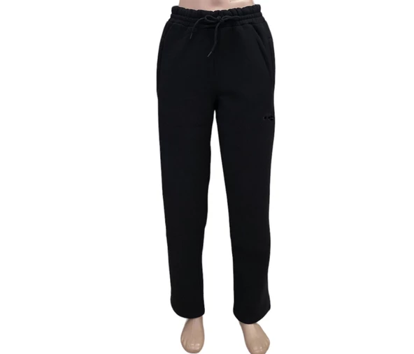 Srt Erkek Siyah Battal Büyük Beden Battal Üç İplik İçi Polarlı Kalın Eşofman Altı - 6