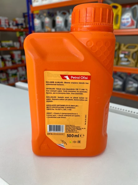 Petrol Ofisi DOT-4 500ML Fren Hidrolik Yağı - 3