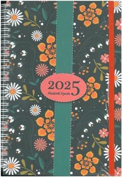 Özkan 2025 Spir. Sert Kap.haftalık Akademik Ajanda 17x24 Papatya