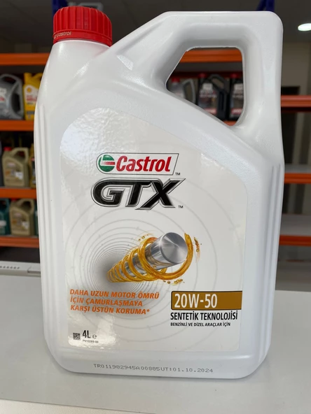 CASTROL GTX 20W-50 Motor Yağı 4Litre