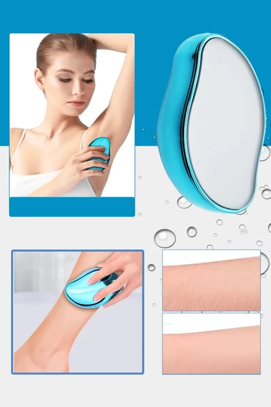 Periboia Kristal Epilatör Acısız Manuel Tüy Dökücü Epilatör Tüy Silgisi Epilasyon Aleti Kol Bacak Koltuk Altı