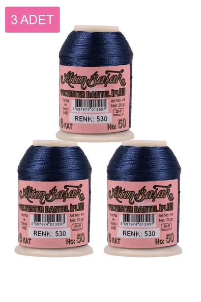 3 Adet Altınbaşak Oya ve Dantel İpi 20 gr -    - No: 530