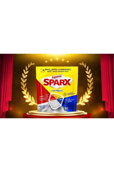 Asperox Sparx Bulaşık Makinesi Tableti 60'lı - 2