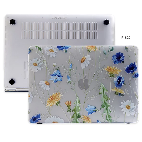 Macbook Pro 13inç M1-M2, Kılıf Flower01NL (Type-c'li Model)A2338 A2289 A2251 A1706-08 A1989 A2159 ile Uyumlu - 5