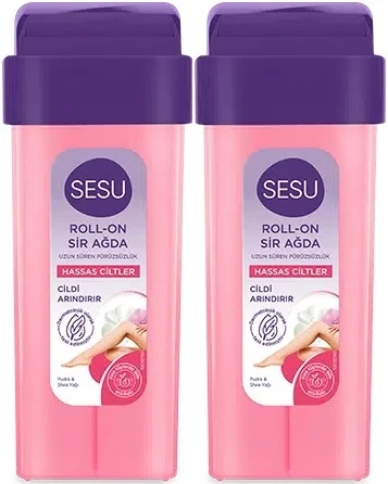 Sesu Roll-On Sir Ağda 100ML Pembe Hassas Cilt (2 Li Set)